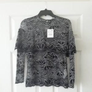 NWT Zara Knit Blouse Size XS S